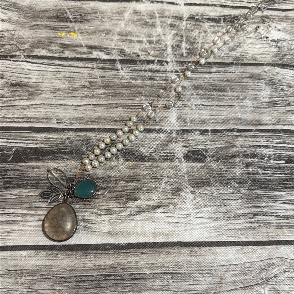 Silpada Elegant Silver and Teal Necklace